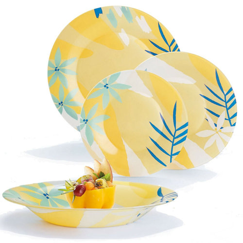 Luminarc Tempered Glass Dinnerware Set of 18 Wayfair.co.uk